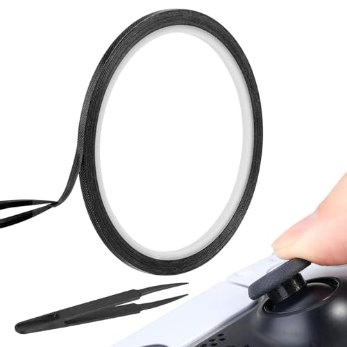 MoKo Joystick Schutz, 10 m Joystick Schutzring Abdeckung Aufkleber Kompatibel mit Steam Deck/PS Portal/ PS5/PS4/Xbox/ROG Ally/Legion Go/8 BitDo Joystick, Kratzfest & gegen Lackverlust, Schwarz