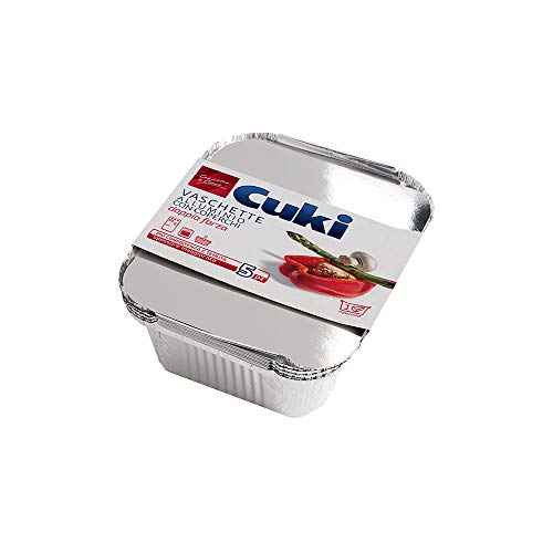 Cuki –, Aluminium Tabletts mit Deckel, 5 Stück