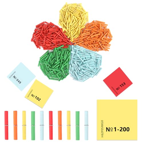 200 Stück Tombola Set Gewinnlose 1-200 Lose Treffer Tombola Tombola Lose Nieten und Gewinn Röllchenlose Bunt Gemischt Gewinnlose Nummeriert für Vereinsfest Party und Freizeit Alljährliche Tombola