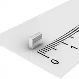 100 x Neodym Quadermagnet 5 x 4 x 1.5 mm, Grade N48, vernickelt, für Modellflugzeugbau oder KFZ
