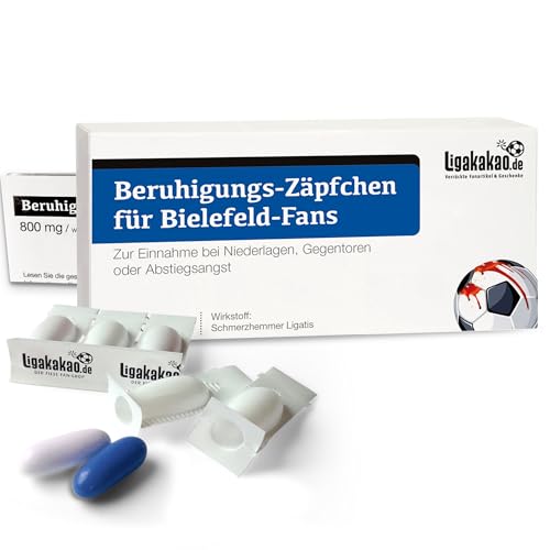 ligakakao Bielefeld Fanartikel BERUHIGUNGS-ZÄPFCHEN® für Bielefeld Fans Geschenk Bielefeld Männer Geschenke Fußball Verein Geburtstag Wichteln Weihnachten