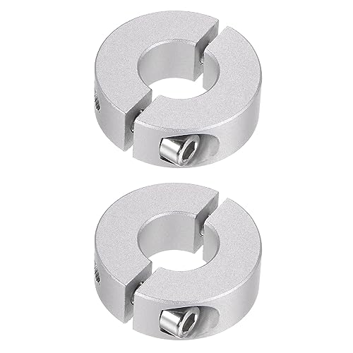 QUARKZMAN 2Stk Geteilte Stellringe 16mm 35mm AD 12mm Breite Aluminiumlegierung Tiefenanschlagringe Klemm für Stopfen Positionshalter Zahnräder Maschine Hilfsmittel Industrie Eloxierung