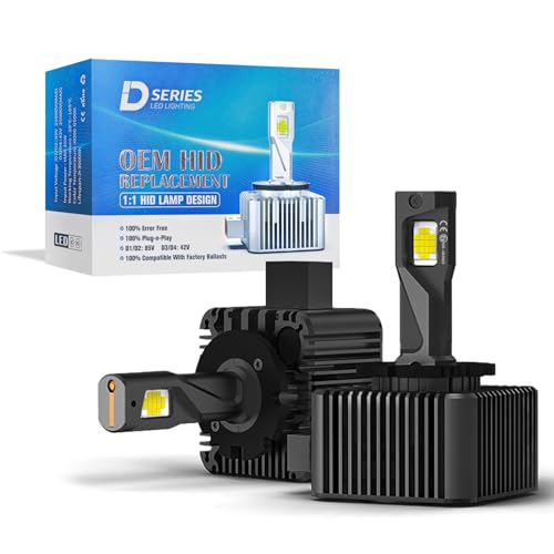 NUROTA D1S HID-Scheinwerferlampen mit StVZO Zulassung, Metallring,Auto Frontscheinwerfer (schwarz, D1S)