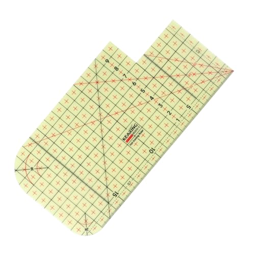 EFUTURETIME Bügellineal Hitzebeständig, 10 x 20 cm, Heißbügellineal Universal, Hot Ironing Ruler, Spezialisiert auf Bügeln, Aufbügeln, Saum, Metrisch