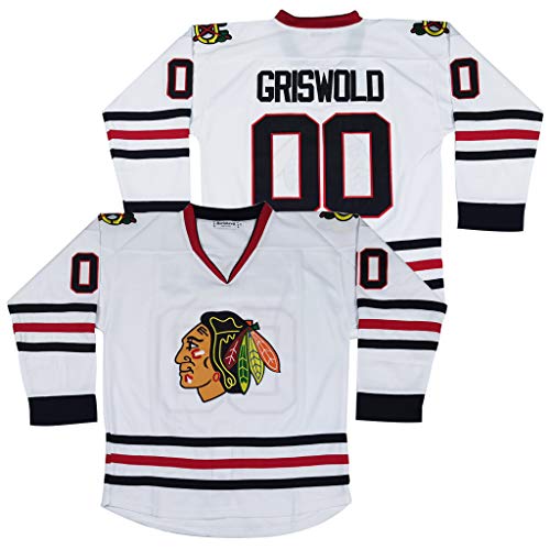 EATAN #00 Griswold X-Mas Herren Hockey-Trikot, Weiß genäht, Herren, Weiß, 3X-Large…