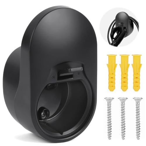Adiwo Wallbox Ladekabel Typ 2 Wandhalterung, für EV Ladegerät Typ 2 Holder Halterung Wallbox Zubehör, für Type 2 Wallbox Ladestation Kabel und Ladegerät Schwarz