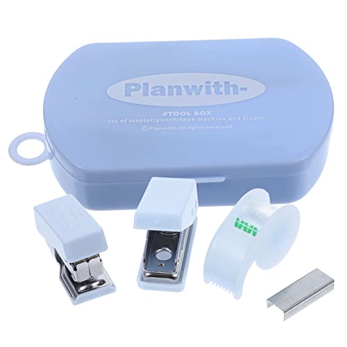 AUTSUPPL 1Satz Multifunktionales Scrapbooking Tool Kit Tragbarer Klebebandschneider Hefter und Puncher Praktischen Box für Kreative Bastelprojekte und