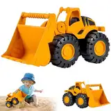Sandspielzeug Bagger Sandkasten, Bulldozer Sandspielzeug Auto, Spielzeug Baufahrzeuge, Robuster Schaufellader, Planierraupe Sand-spielzeug Auto, für Sandkasten, Kinderzimmer, Kinder Ab 3+ Jahr (B)
