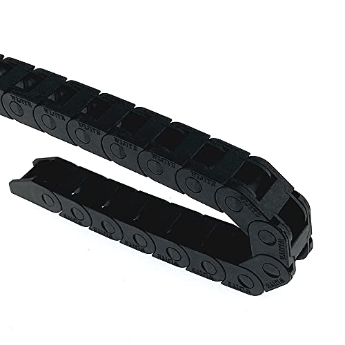 Veekaft Mini Schleppkette Innenmaße 10x10 mm Serienlänge 1000 mm Verstärkte Nylonband-Endverbinder Geeignet für 3D-Drucker und CNC (R18, 10X10)