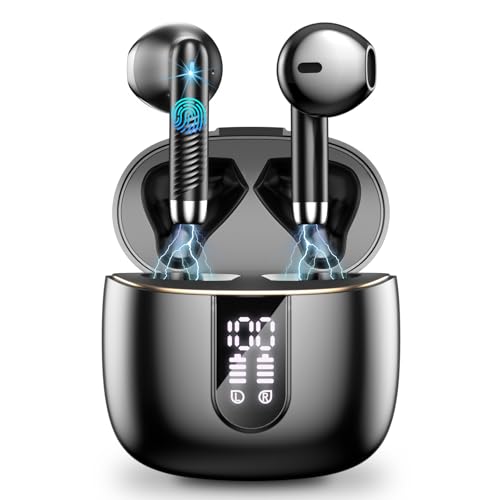 Bluetooth 5.4 Kopfhörer, In Ear Kopfhörer Kabellos mit 4 Mic, 48H Tiefer Bass Spielzeit Wireless Earbud, LED-Anzeige, Bluetooth Ohrhörer mit ENC Noise Cancelling, IP7 Wasserdicht Kopfhörer Sport USB-C
