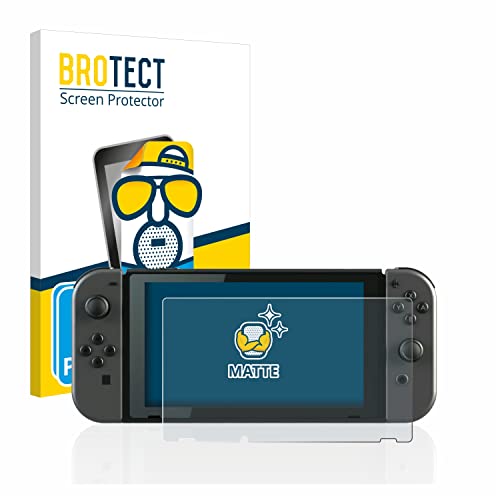 BROTECT Entspiegelungs-Schutzfolie für Nintendo Switch (2 Stück) Matte Displayschutz-Folie, Anti-Reflex, Anti-Fingerprint