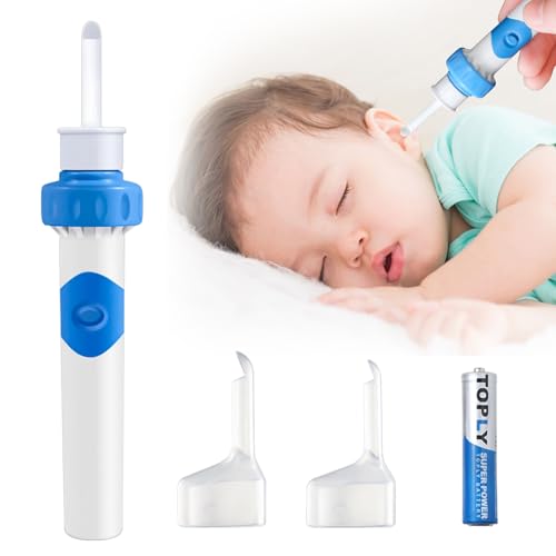 HomeGarden Baby Ohrenschmalz Entferner – Elektrischer Ohrreiniger und Ohrensauger, ausgestattet mit 2 weichen, babyfreundlichen Ohrlöffeln. Sicherer Earwax Cleaner für Erwachsene und Kinder