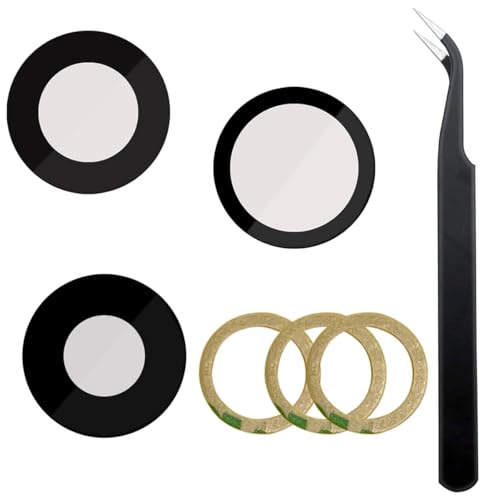 CKANDAY 3 Stück OEM Original Rückkamera Saphirglas Objektiv Ersatz Kompatibel mit iPhone 13 Pro 6,1 Zoll / 13 Pro Max 6,7 Zoll + Kleber vorinstalliert + Reparaturpinzette Werkzeugset
