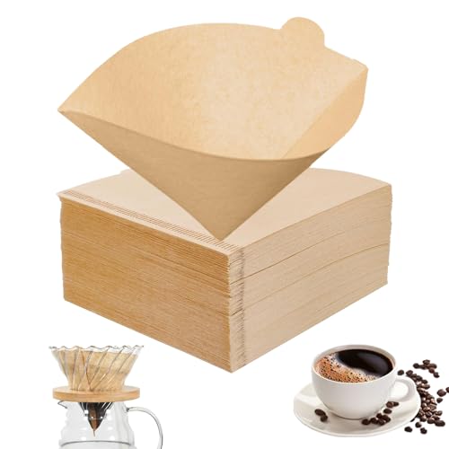 Kaffeefilter Papier Größe 1, 200 Stück V-Förmiger Kaffeefilter Kegel,Kaffeefilter Coffee Papierfilter Für Kaffeemaschinen Kaffeekanne Filterbecher (1-2 Tassen)