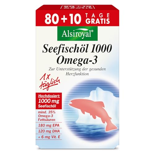 Alsiroyal Seefischöl 1.000 Omega-3, 90 Kapseln