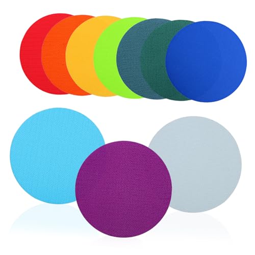 Supvox 10 Stück Buntes Nylonteppichmarke Teppichbodenmarkierungen Teppichbodenpunkte Teppichmarker Klassenzimmeraufkleber kreisförmige Punktmarkierungen Teppichmarkierungen vor Ort