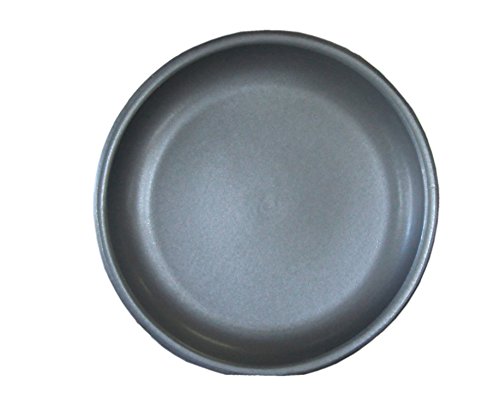 Hentschke Keramik Untersetzer für Blumentopf/Pflanztopf Ø 25 x 4,5 cm, Stellfläche 19 cm, 099.025.70 anthrazit Made in Germany