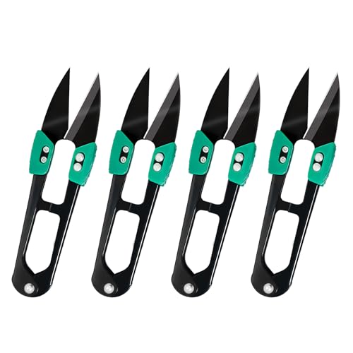 HAISHANG 4 Stück Fadenschere Scharfe Kleine Schere, Garnfadenschere Trimmschere Hanf Nähschere Schneiderschere Bonsai Schere Stickschere zum Sticken für Nähen, Basteln, Pflanzen