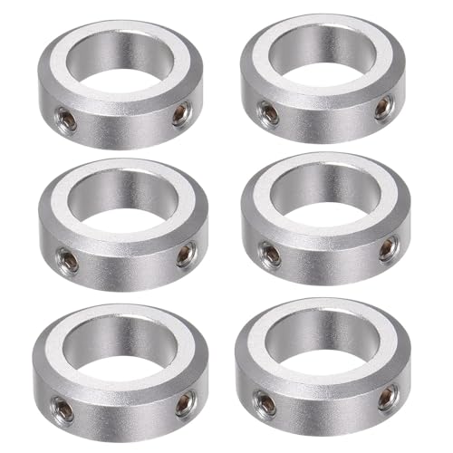 6 Stück Stellringe mit 6mm Bohrung und 12mm Außendurchmesser - 6mm Breite Wellensicherungsringe und Tiefenanschlagringe für Rad, Schubkarre, Achse, Getriebe, Montage