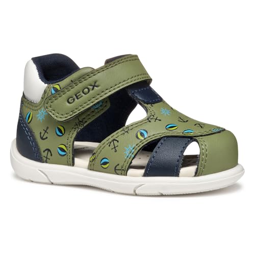 Geox Baby-Jungen B ZAPITO Boy Sandal, Pistachio/Navy, 23 EU