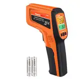ThermoPro TP450 Doppel-Laser Infrarot-Thermometer Laser Temperaturmessgerät -50°C ~ 550°C (NICHT für Mensch) Messfleckverhältnis 16:1 MAX/MIN/AVG-Messwerte Ideal für Pizzaofen, Bodentemperatur