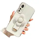Nadoli für Xiaomi Redmi Note 12S Stressabbau Rotierende Windmühlen Ständer Hülle,Dünn Überzug Galvanisierte Blume Pinwheel Ständer Weiche Silikon Kratzfest Handyhülle Schutzhülle