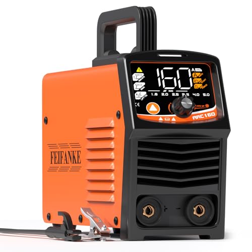 FEIFANKE ARC160 Inverter Schweissgerät 3 In 1 SYN IGBT 160A Elektroden Schweißgerät mit LED Digitalanzeige Tragbar Kompakt Schweißgerät MMA E-Hand/Lift TIG/Hot Start/Arc Force/VRD