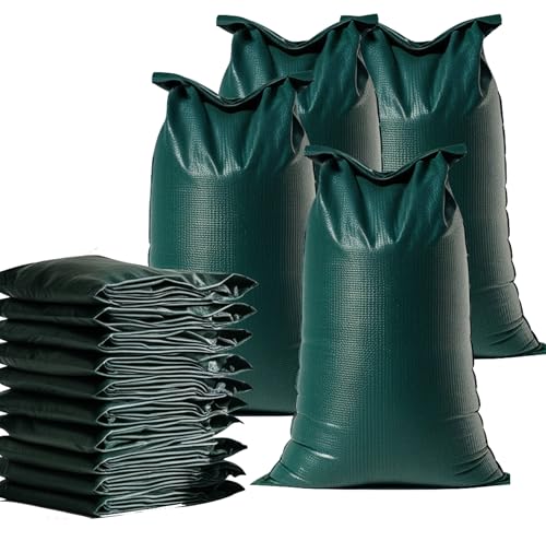 10x Sandsack 40x50 cm zum Wasserschutz bei Hochwasser - Hochwasserschutz mit Schnürband - Sack & Gewebesack ungefüllt