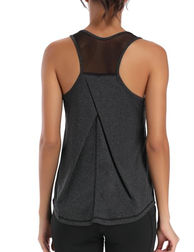 Dawnrole Damen Sport Tank Top Ärmelloses Leichte Fitness Top Yoga Oberteile
