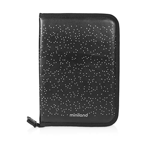 Miniland CAREBOOK DELUXE, Dokumentenmappe für Impfpass des Kindes oder Mutterpass, silver