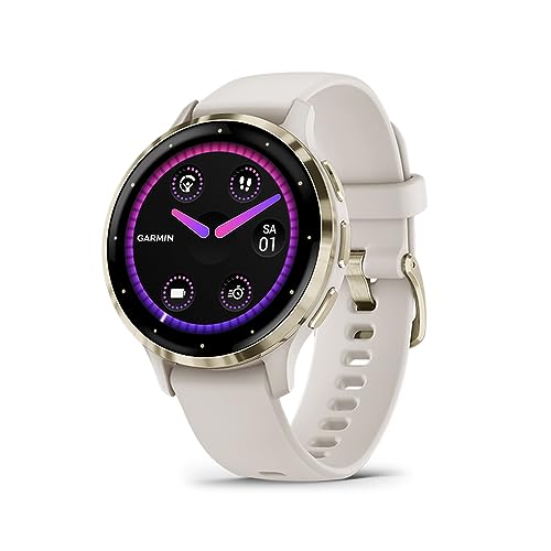 Garmin Venu 3S – GPS-Fitness-Smartwatch mit Bluetooth Telefonie und Sprachassistenz, Ultrascharfes 1,2 Zoll AMOLED-Touchdisplay, Fitnessfunktionen, Garmin Music, Garmin Pay und Rollstuhlmodus
