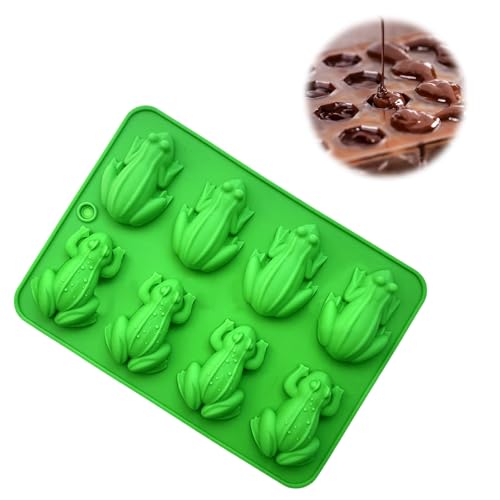 1 Stück Silikon Schokoladenform, Frosch Schokoladenformen, Schokolade Süßigkeiten Formen, wiederverwendbare DIY Backformen für Gelee Gummibärchen Buntstifte Gelatine Kuchendekoration