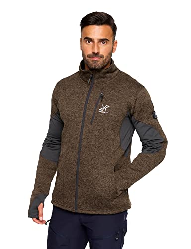 RevolutionRace Fusion Fleece für Herren, perfekt für Wanderungen und Outdoor-Abenteuer, Mud, M