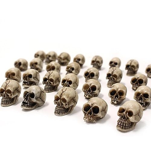 Novara 40 Stück Moderne Mini-Totenköpfe zum Selbermachen, Halloween-Dekoration, Lustige Modell-Spielzeugkollektion