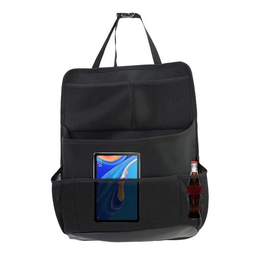Autositz zurück -Aufbewahrung, Auto Rücksitztasche,Hinter Sitzwagen Organizer -Anhang Tissue Box - Waschbar einstellbare Automobilspeicher für Telefone, Sonnenbrille