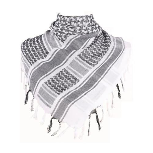 KOMUNJ Schal Shemagh Military Tactical Desert, Arabischer Wüsten Schals, 100% Baumwolle Militär Tactical Desert Schal, Unisex Halstuch Kopftuch Herrn und Damen