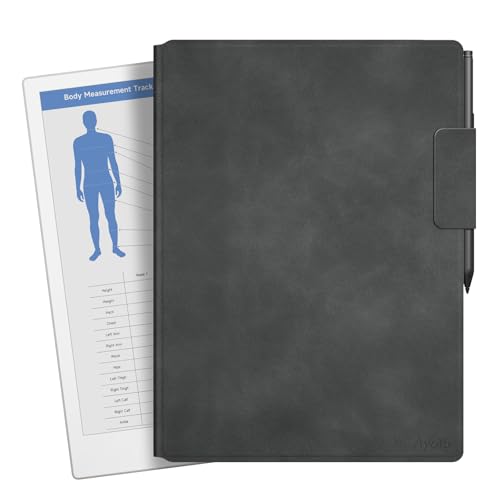 OLAIKE Hülle für 11,8" Remarkable Paper Pro Color Paper Tablet 2024, Auto Wake/Sleep, Magnetische Premium PU-Leder Buch-Folio mit Stifthalter, Bundle mit Premium-Mitgliedschaft (Grau)
