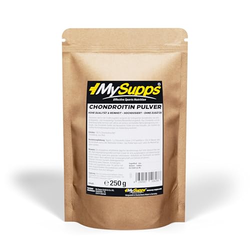 My Supps Chondroitin-Pulver 250g – 100 % reines & ultrafeines Chondroitin-Sulfat in Premiumqualität – hochdosiert & ohne Zusatzstoffe – frei von Zucker, Laktose & Farbstoffen, Made in Germany
