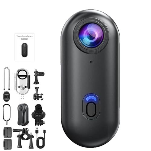 Gosnap - Go Snap Camera, Wearable Mini Gosnap Body Camera with 360° Rotation Spring Clip, Magnetic Clip, and Quick-Mount Accessories, for Cycling, Travel, Diving, Outdoor (Black,4K)