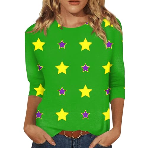 Karneval Kostüm, Tshirt Fasching Partner Masken 2024 Faschingskostüme Große Größen Sexy 3/4 Ärmel Festival Outfit Schmetterling Kostüm Damen (grün,5XL)
