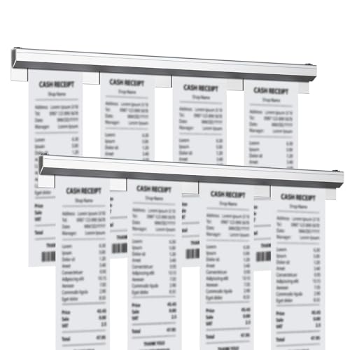Halter für Notizzettel, 2 Stück Auftragsklemme aus Aluminium, 30 cm, haftender Halter für Restaurant, Organizer für Dokumente, Bestellungen, Karten, Quittungen, Küche, Bar
