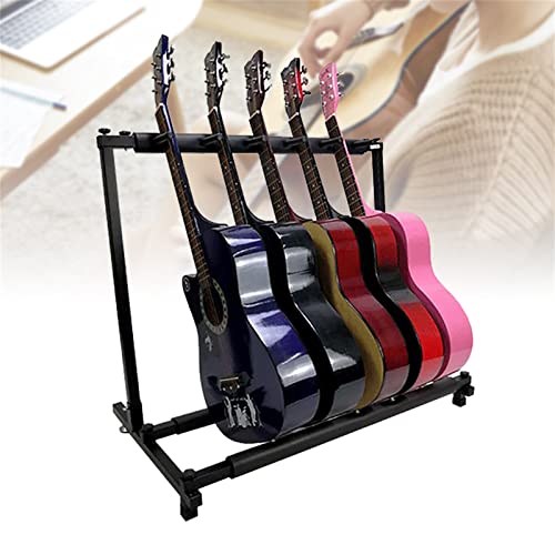 Brride Gitarrenständer Mehrfach mit 5 Halterungen Gitarrenhalter Universeller Gitarre Halterung Guitar Stand für Akustikgitarre Westerngitarre Bassgitarre E-Gitarren