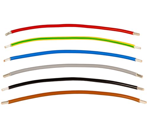 Verdrahtungsbrücken H07V-K flexibel 125mm 265mm 365mm 500mm 1000mm schwarz blau grün gelb grau braun blau rot 6mm² 10mm² 16mm² (10mm² 265mm Schwarz blank)