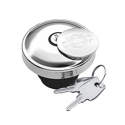 HARLEY-DAVIDSON B & S Motorrad Tankdeckel Chrome o. Schwarz - Abschließbar mit 2 Schlüssel, Chrome
