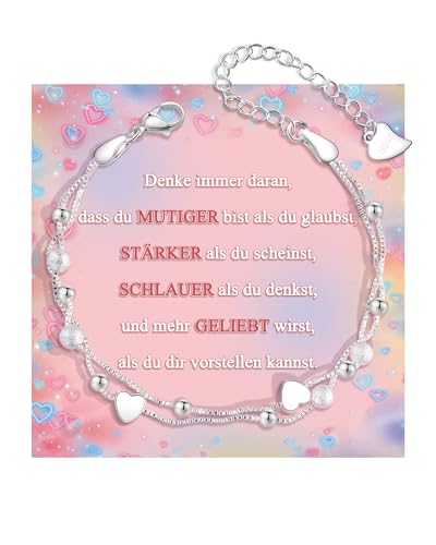 SUNSH Armband für Mädchen Geschenke,Geburtstag Geschenke für Frauen Mädchen,10.11.12.13.14.15.16.17.18.Geburtstag Geschenk,Liebesarmband für Tochter Nichte Schwester Freund Mädchen