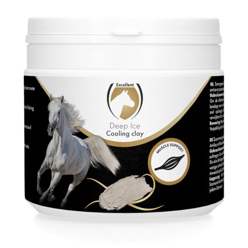 Holland Animal Care Excellent Horse Deep Ice Cooling Clay - Pferde - Muskeln, Sehnen und Gelenke - Starke Beanspruchung - Fellpflegemittel - Pflege - Kühlung - 500 g