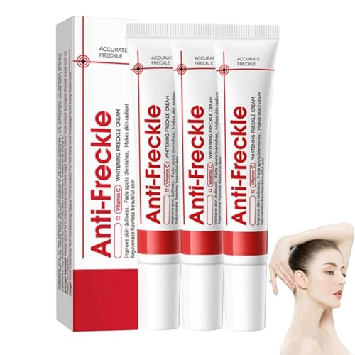 3 Stück Skin Whitening Freckle Cream, Pigmentflecken Entferner Gesicht, Anti Pigmentflecken Gesicht mit Niacinamide & Vitamin C, Aufhellungscreme gagen Altersflecken Entfernen, Sommersprossen