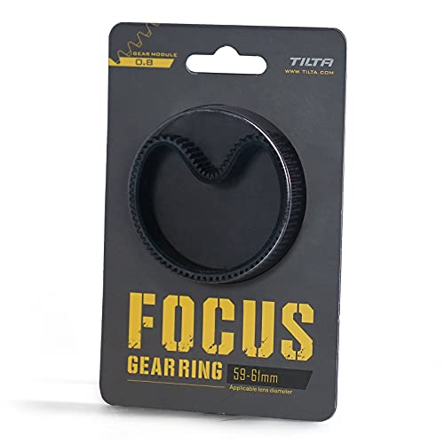 TILTA Seamless Lens Focus Gear Ring φ59-61 mm für Tilta Mini Follow Focus Nucleus Nano DSLR Camera, 360 ° Drehfokus Gear Videokamera Objektiv Zubehör TA-FGR-5961