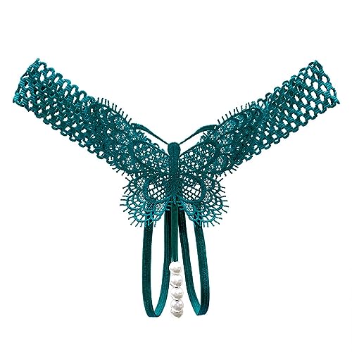 Unterhosen Damen Baumwolle Unterwäsche Slip einfarbig, Baumwolle, im Schritt, Unterwäsche Compatible with Motorrad Unterwäsche Damen Winter (Green, One Size)
