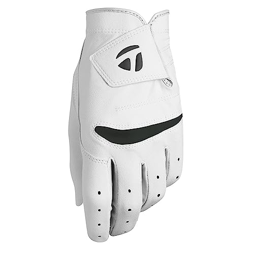 TaylorMade Stratus Golfhandschuh für Herren, weich, Größe M, L, Weiß
